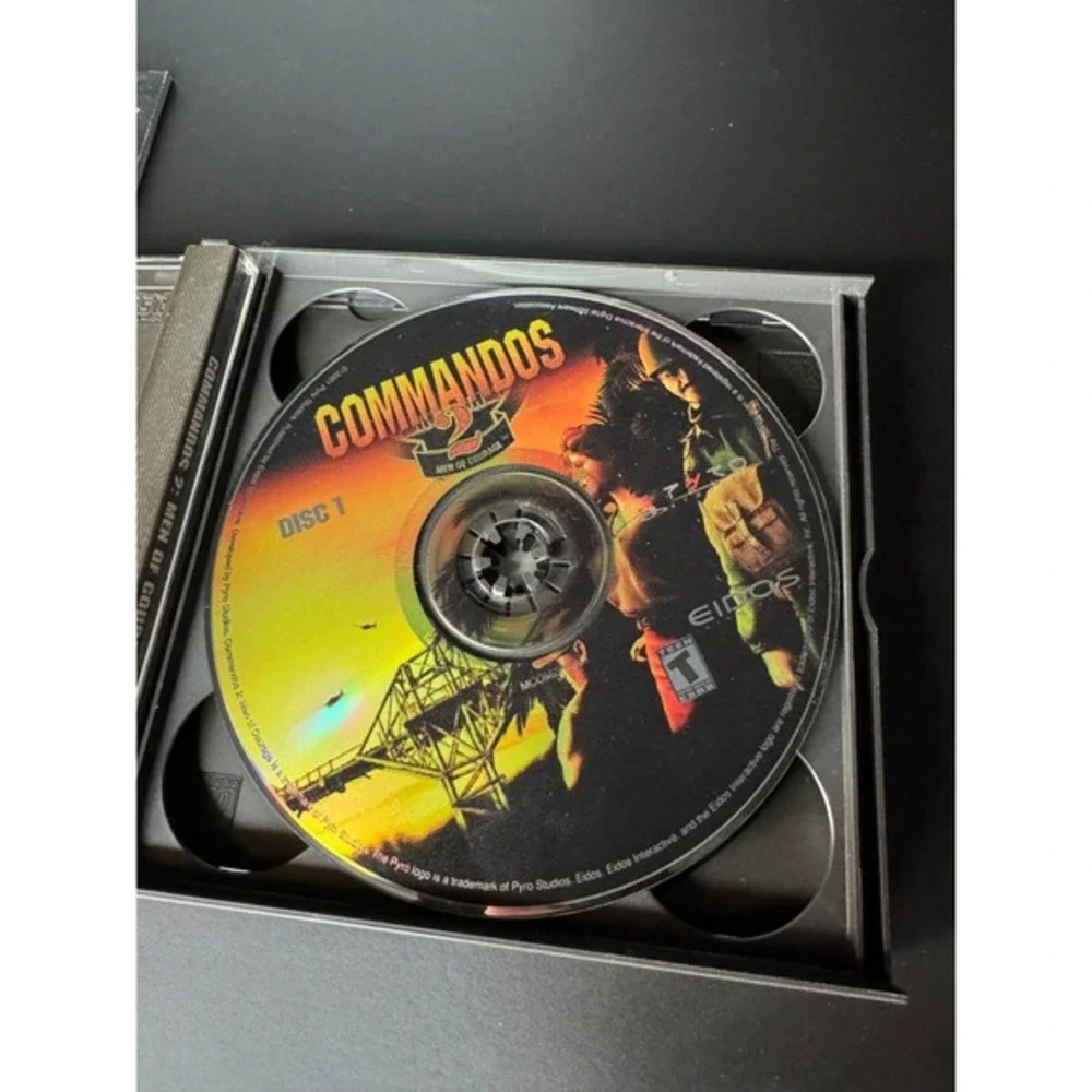 Commandos 2 Men of Courage PC Game 3 Disc Set Eidos Interactive Teen‎ Rated